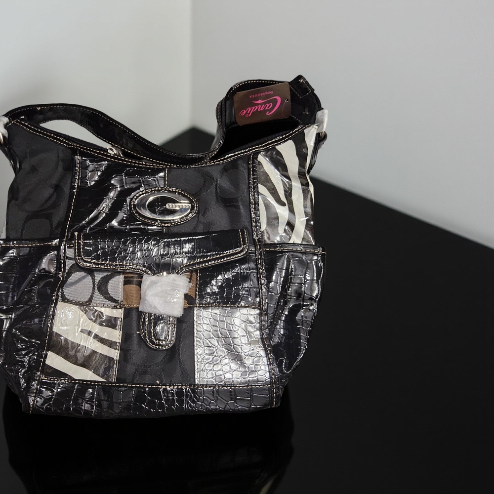New Candie Black with Patchwork G  Bag